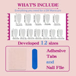 Press-On Nail Set Christmas Designs Reusable & Non-Toxic