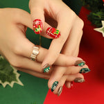 Press-On Nail Set Christmas Motifs Easy Application Long-Lasting Wear