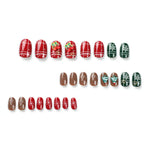 Press-On Nail Set Christmas Motifs Easy Application Long-Lasting Wear