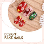 Press-On Nail Set Christmas Motifs Easy DIY Set of 24