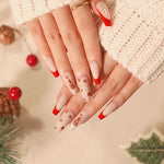 Press-On Nail Set Christmas Motifs Long-Lasting & Easy Application