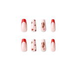 Press-On Nail Set Christmas Motifs Long-Lasting & Easy Application