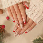 Press-On Nail Set Christmas Motifs Long-Lasting & Easy Application