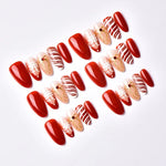 Press-On Nail Set Festive Designs Comfortable Fit