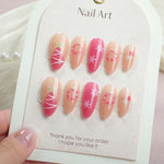 Press-On Nail Set Festive Designs Easy Application & Reusable