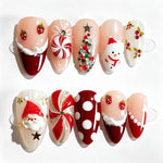 Press-On Nail Set Festive Designs Salon-Quality Long-Lasting Wear