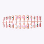 Press-On Nail Set Festive Holiday Designs Adhesive Included