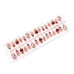 Press-On Nail Set Festive Holiday Designs Long-Lasting