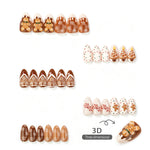 Press-On Nail Set Festive Holiday Designs No-Glue & Long-Lasting