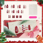 Press-On Nail Set Festive Holiday Designs Salon-Quality & Reusable