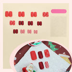 Press-On Nail Set Festive Patterns & Easy DIY