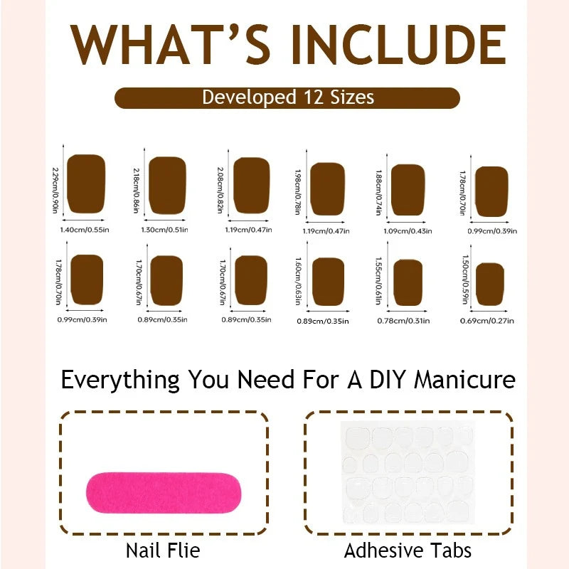 Press-On Nail Set Festive Patterns & Easy DIY