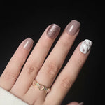 Press-On Nail Set Festive Reindeer & Candy Cane Reusable