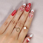 Press-On Nail Set Holiday Designs Easy Application