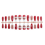 Press-On Nail Set Holiday Designs Easy Application