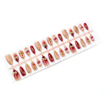 Press-On Nail Set Holiday Designs Easy Application & Removal