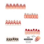 Press-On Nail Set Holiday Designs Easy Apply & Long-Lasting