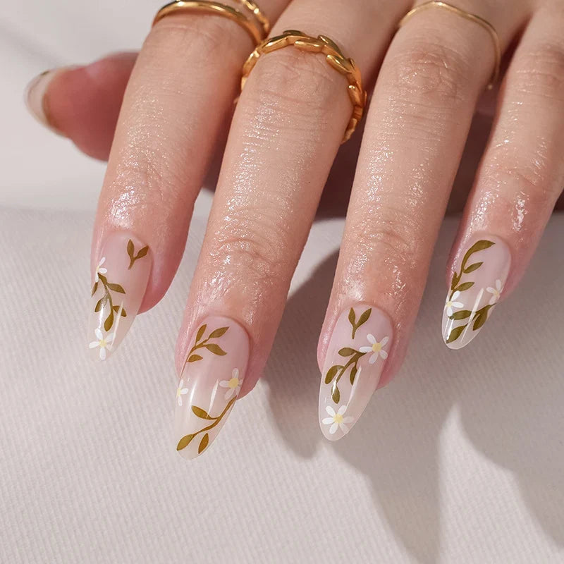 Press-On Nail Set Holiday Designs Gel Polish & Buffing Strips