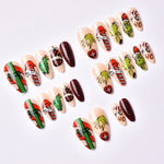 Press-On Nail Set Holiday Designs & Multiple Sizes
