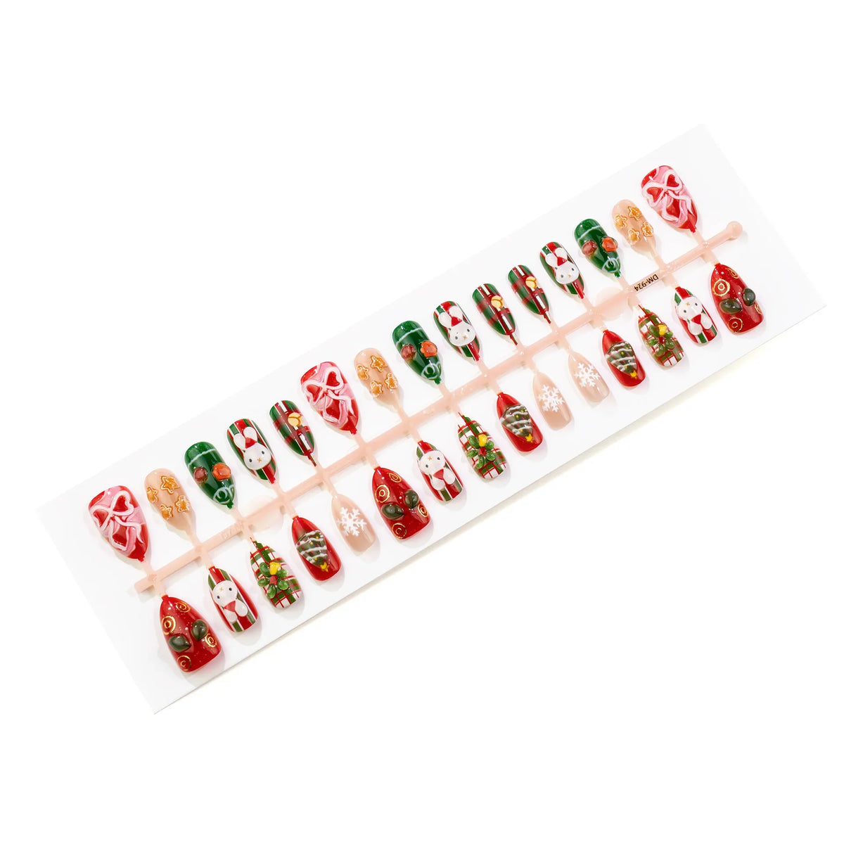 Press-On Nail Set Holiday Designs Peel-And-Press