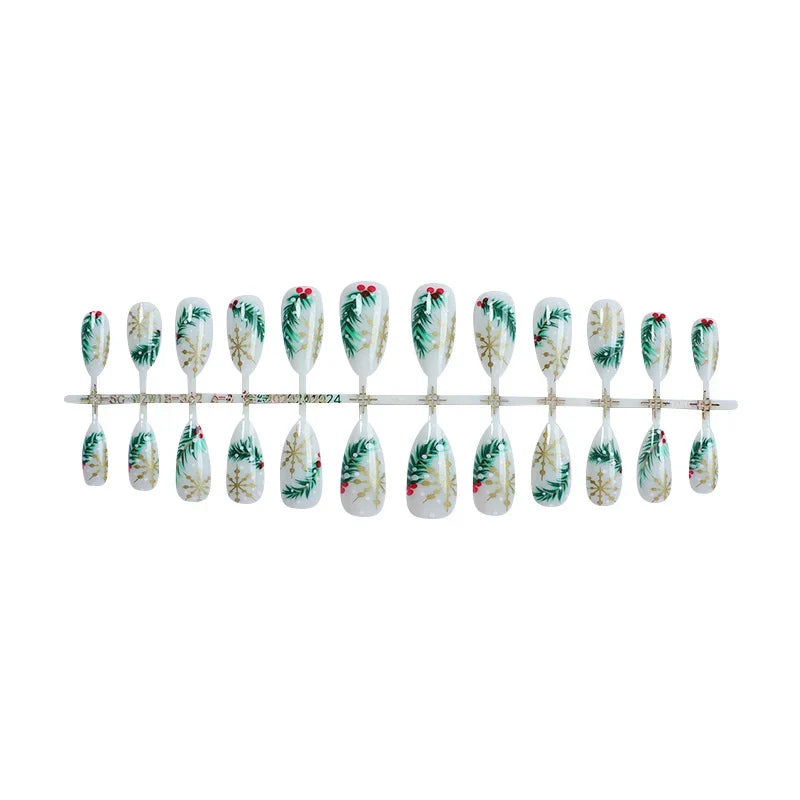 Press-On Nail Set Holiday Designs Peel And Stick