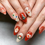Press-On Nail Set Holiday Designs Peel-And-Stick & Comfort Fit