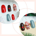 Press-On Nail Set Holiday Designs Peel-And-Stick Eco-Friendly