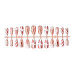 Press-On Nail Set Holiday Designs Reusable Adhesive Backing