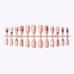 Press-On Nail Set Holiday Designs Reusable Adhesive Tabs