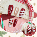 Press-On Nail Set Holiday Designs Reusable Salon-Quality