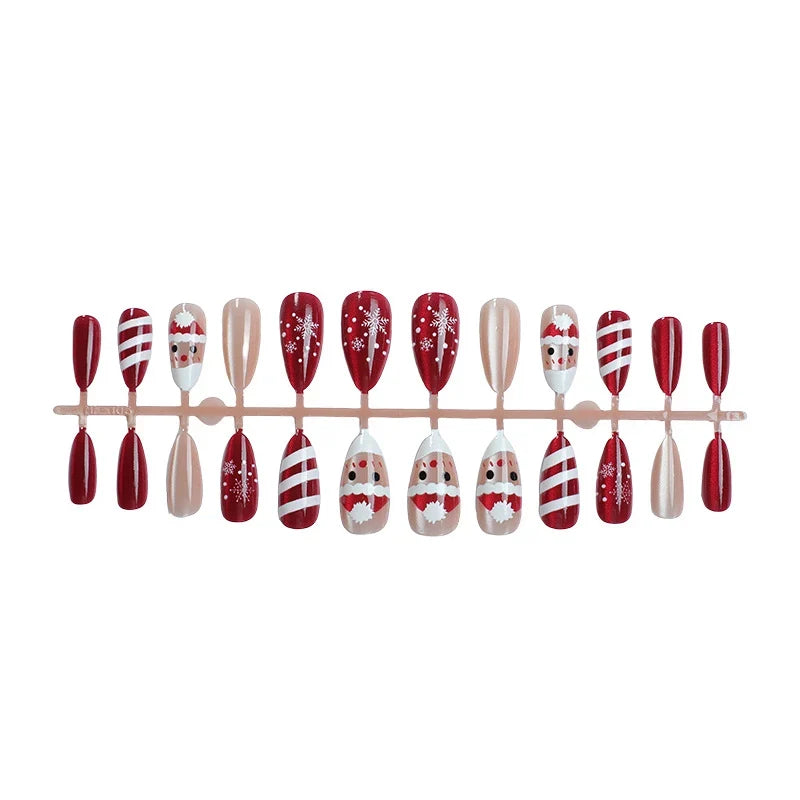 Press-On Nail Set Holiday Designs Reusable Salon-Quality