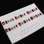 Press-On Nail Set Holiday Designs Self-Adhesive & Assorted Sizes