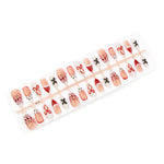 Press-On Nail Set Holiday Designs Self-Adhesive & Long-Lasting