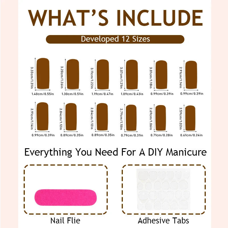 Press-On Nail Set Luxurious Embellishments Easy Application