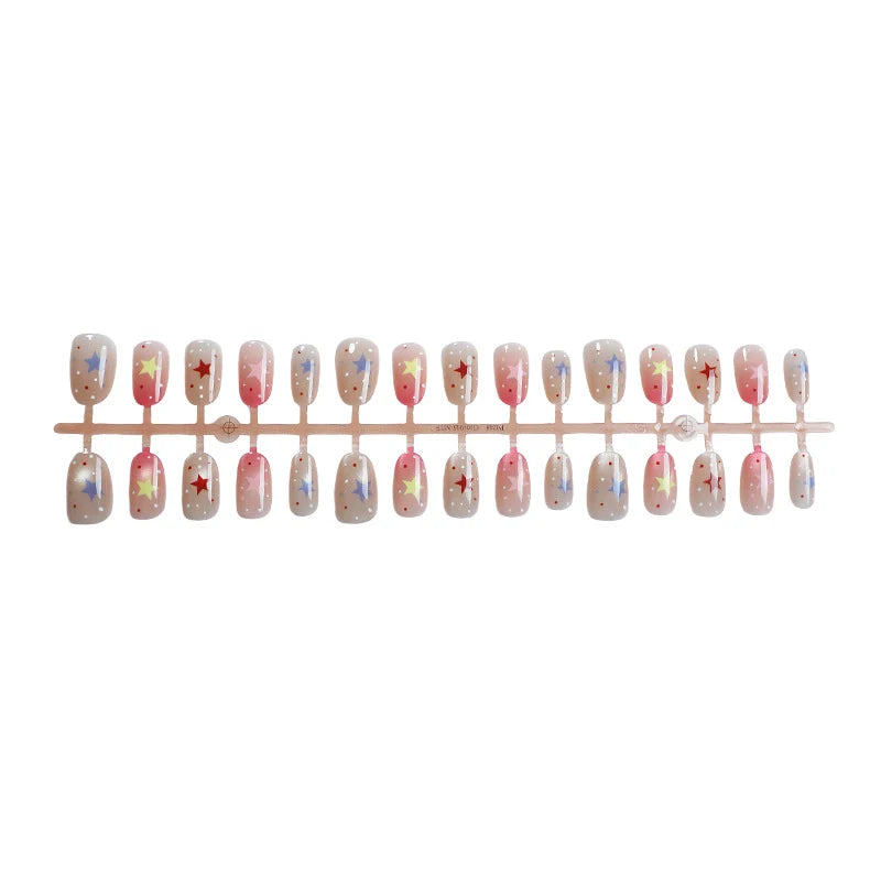 Press-On Nail Set Peel-And-Stick Long-Lasting Artistic Designs