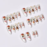 Press-On Nail Set Peel-And-Stick Reusable Christmas Designs