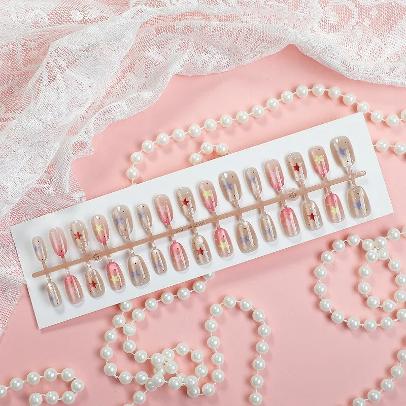 Press-On Nail Set Peel & Stick Artistic Designs