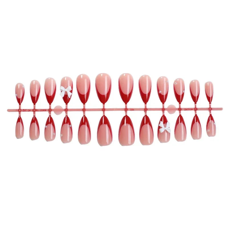 Press-On Nail Set Pre-Decorated & Reusable