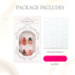 Press-On Nail Set Salon-Quality Holiday Designs 24-Piece Kit