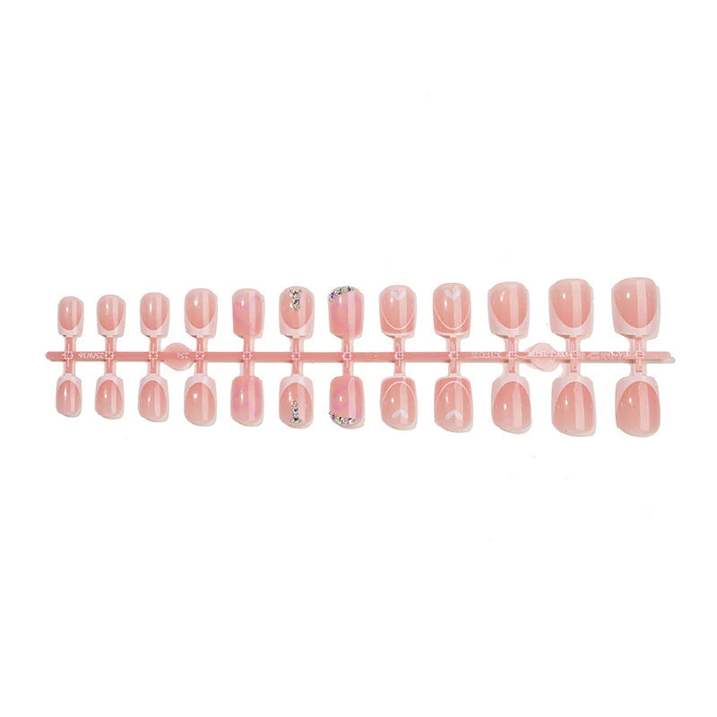 Press-On Nail Set Self-Adhesive & Sparkling Designs