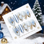 Press-On Nail Set Winter Designs Easy Application