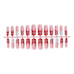 Press-On Nail Set Winter Snowflake Designs Easy Application