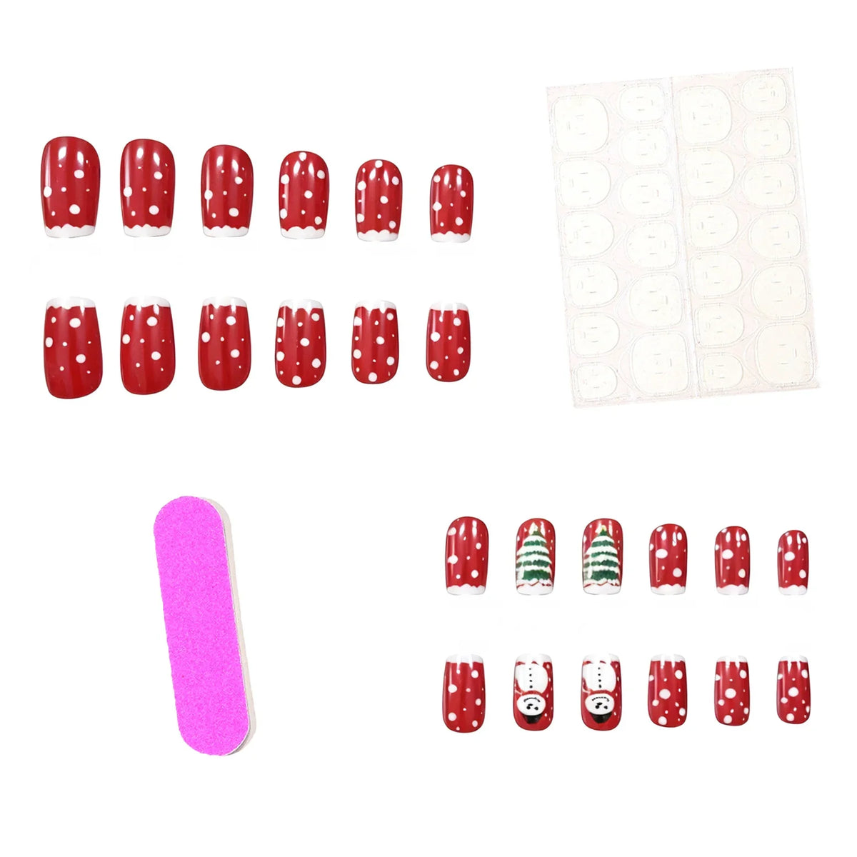 Press-On Nails Christmas Acrylic Set of 24