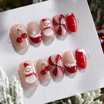 Press-On Nails Christmas Designs Glue-Free & Multiple Sizes