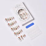 Press-On Nails Christmas Designs Peel-And-Stick & Reusable