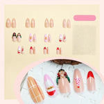 Press-On Nails Christmas Glitter Easy Application
