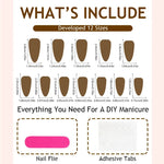 Press-On Nails Christmas Glitter Easy Application