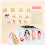 Press-On Nails Christmas Glitter Easy Application