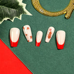 Press-On Nails Christmas Glitter Reusable Easy Application