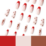 Press-On Nails Christmas Glitter Reusable Easy Application